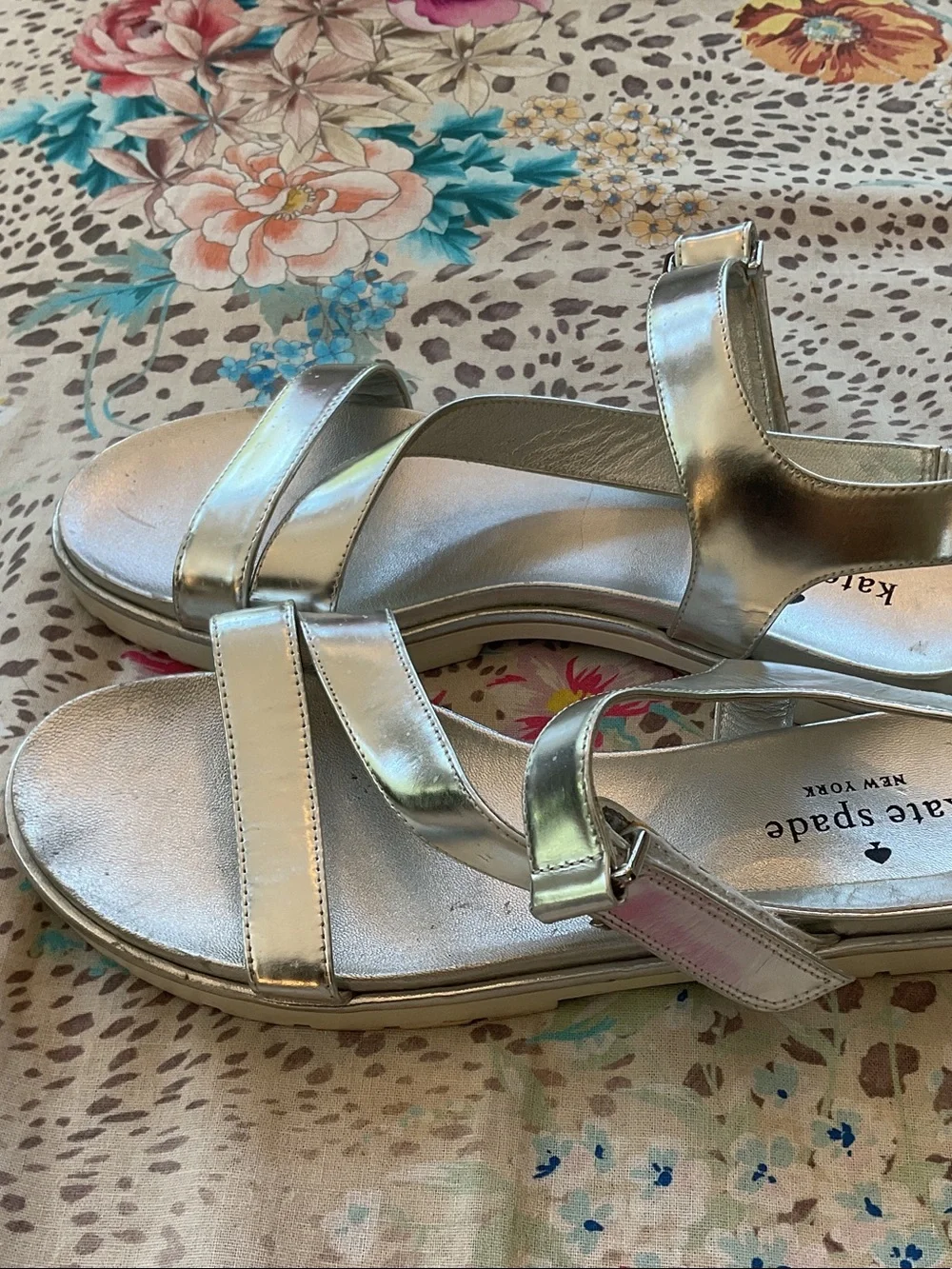 kate spade McKee Silver Sport Sandals